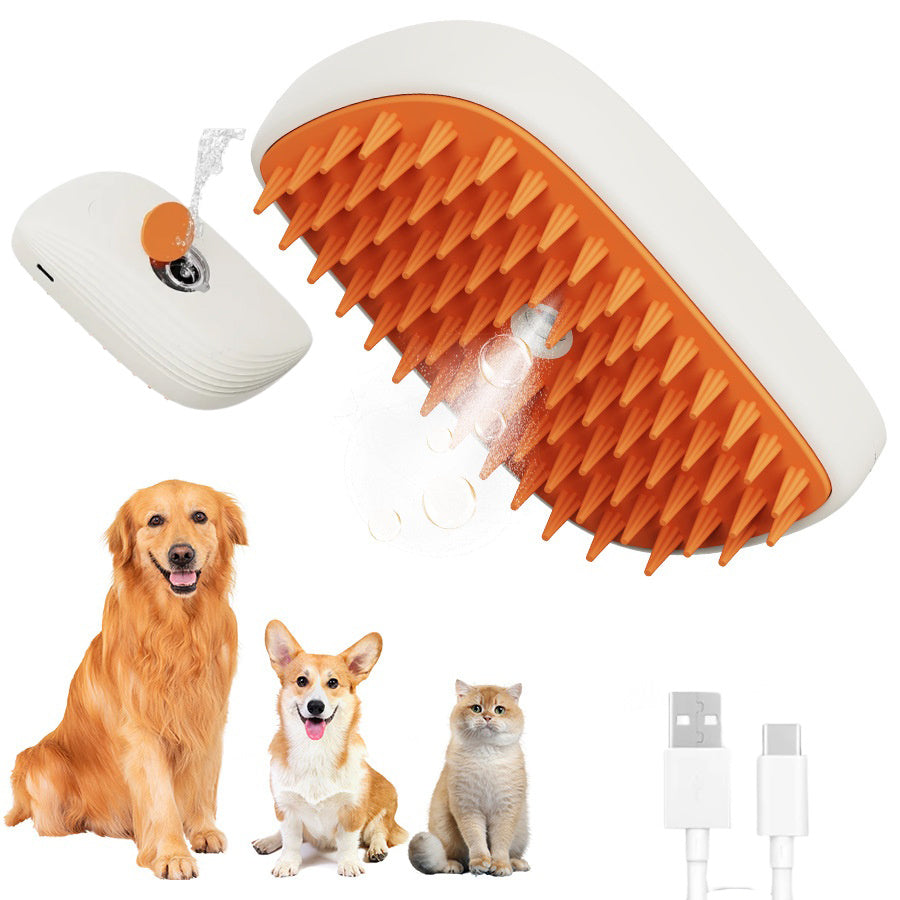 USB Rechargeable Pets Steam Brush Spray