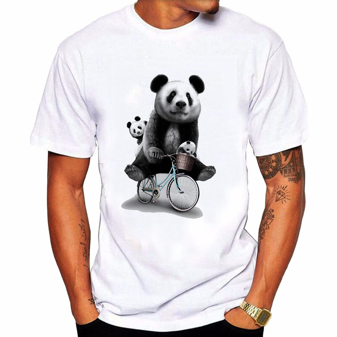 panda short sleeve printed T-shirt