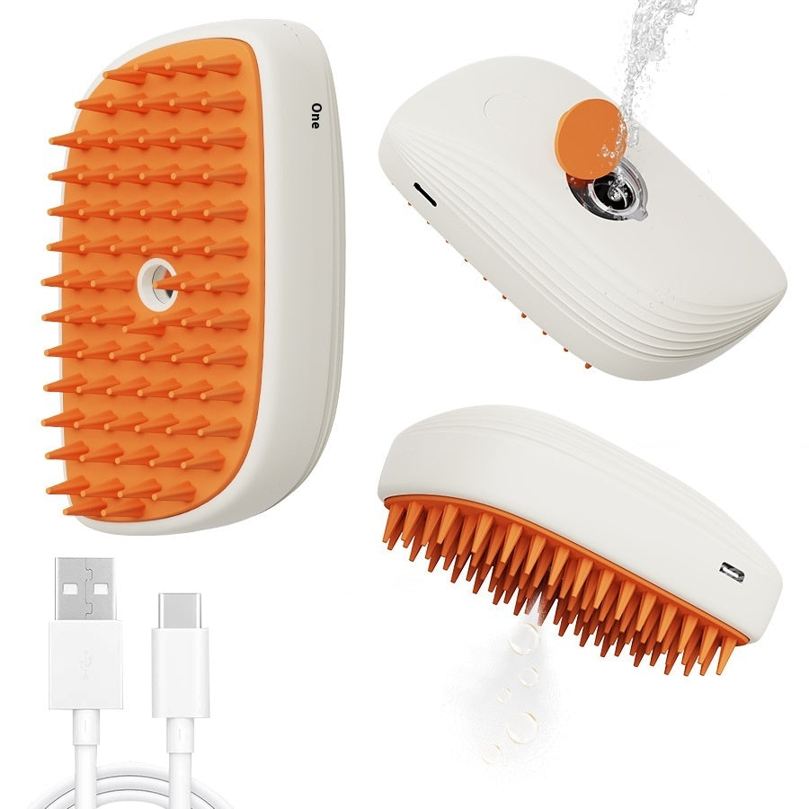 USB Rechargeable Pets Steam Brush Spray