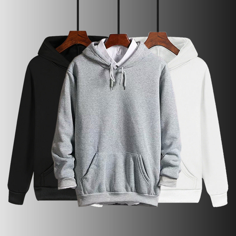 Solid Color Loose And Fattened Hoodies