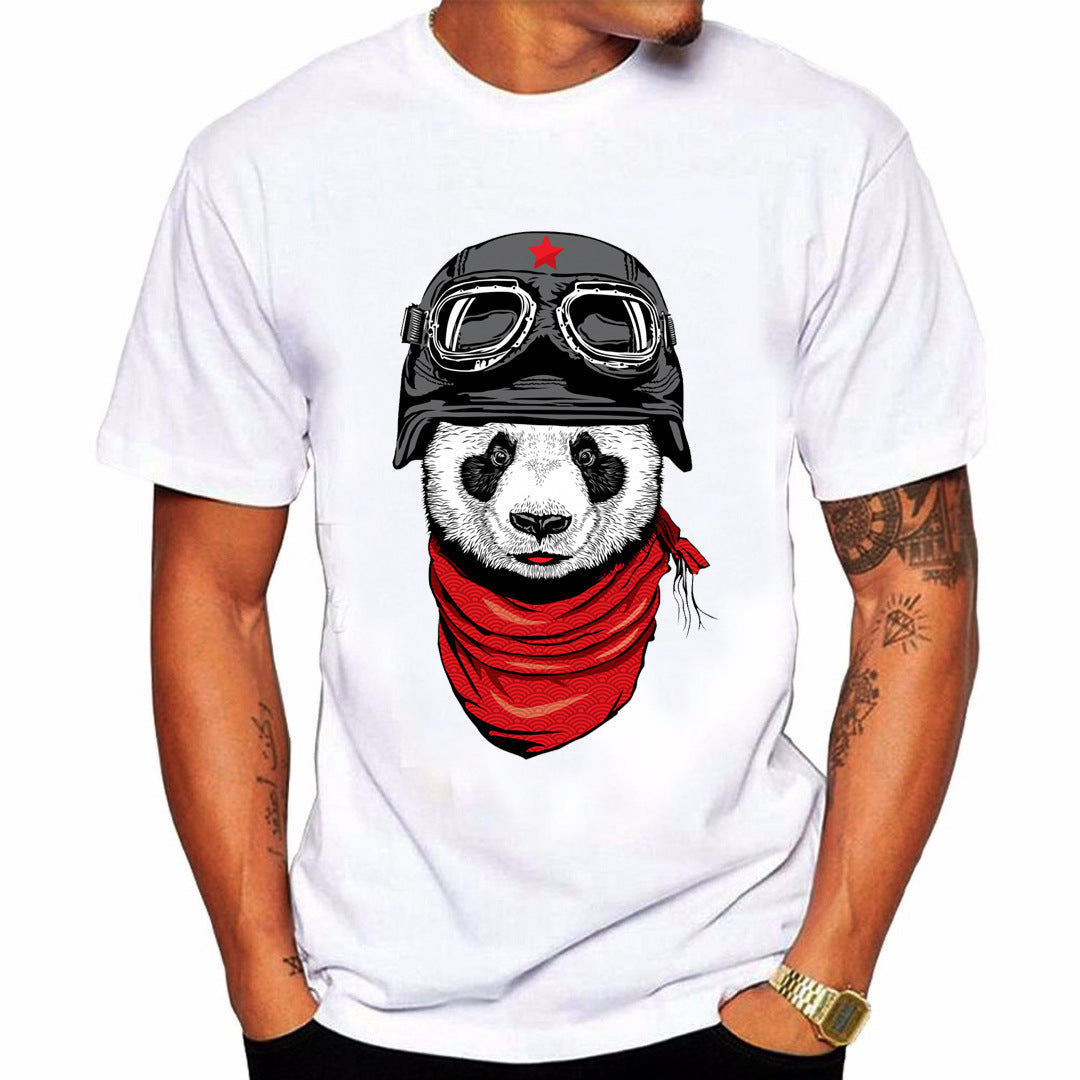 panda short sleeve printed T-shirt