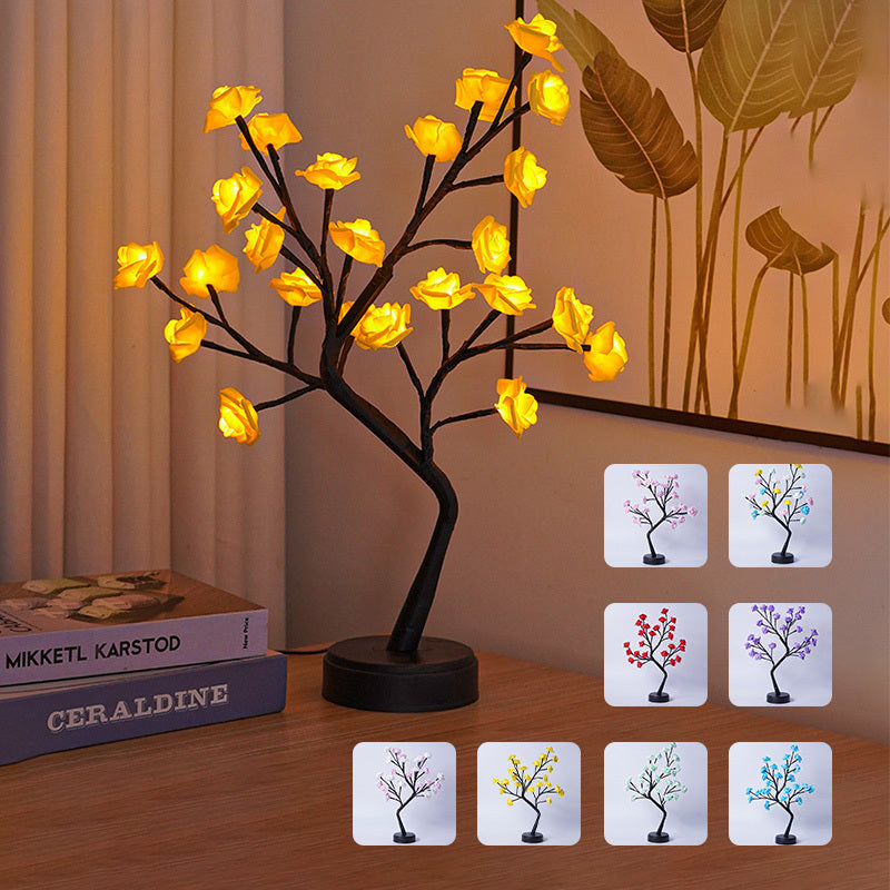 Table Lamp Flower Tree Rose Lamps