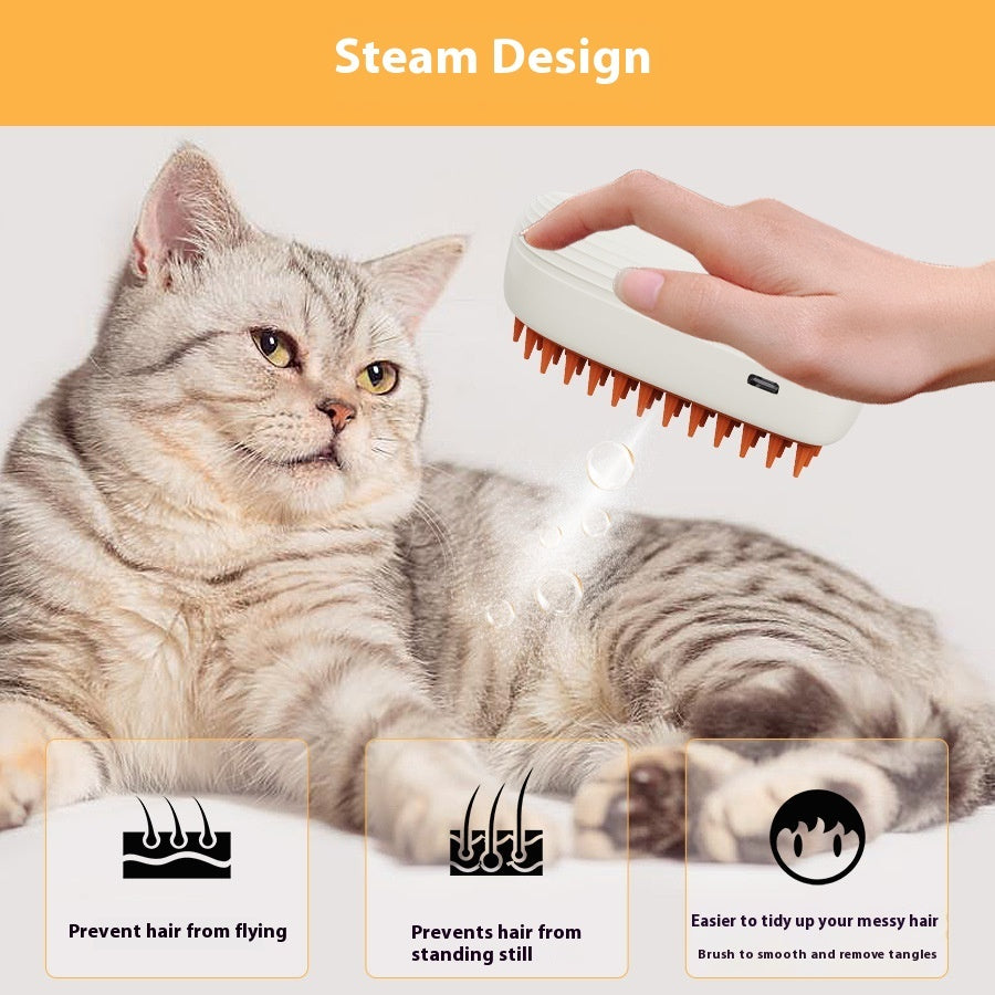 USB Rechargeable Pets Steam Brush Spray