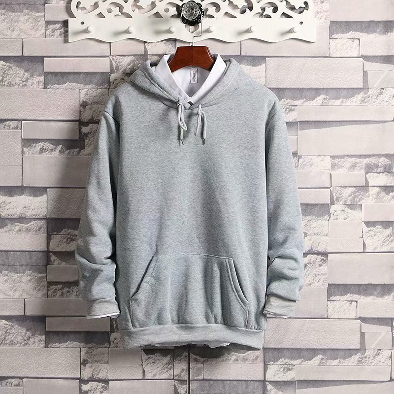 Solid Color Loose And Fattened Hoodies